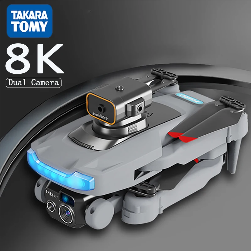 TAKARA TOMY P15 Drone 4K Profesional 8K HD Camera Obstacle Avoidance Aerial Photography Brushless Foldable Quadcopter Gifts Toys