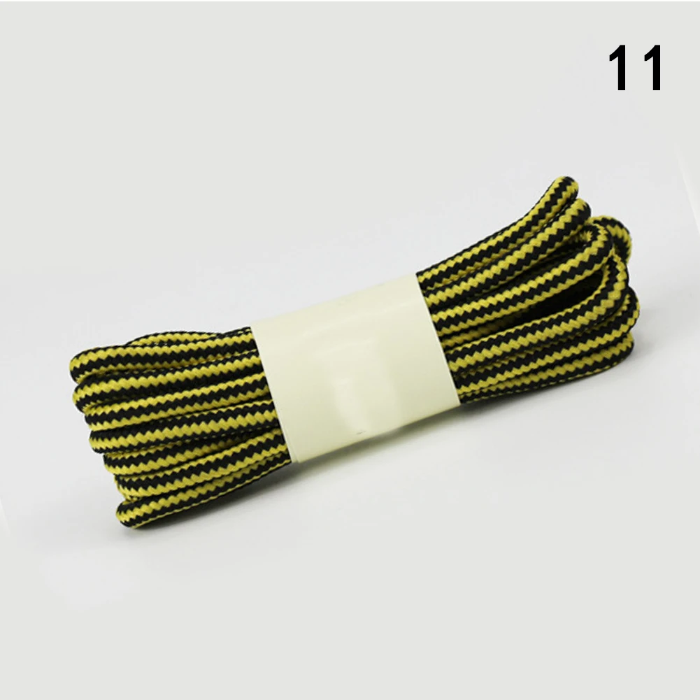 1 Pair Martin Shoes Round Shoe Laces Striped Double Color Fashion Shoelaces Outdoor Hiking And Leisure Sports Shoelace 18 Color