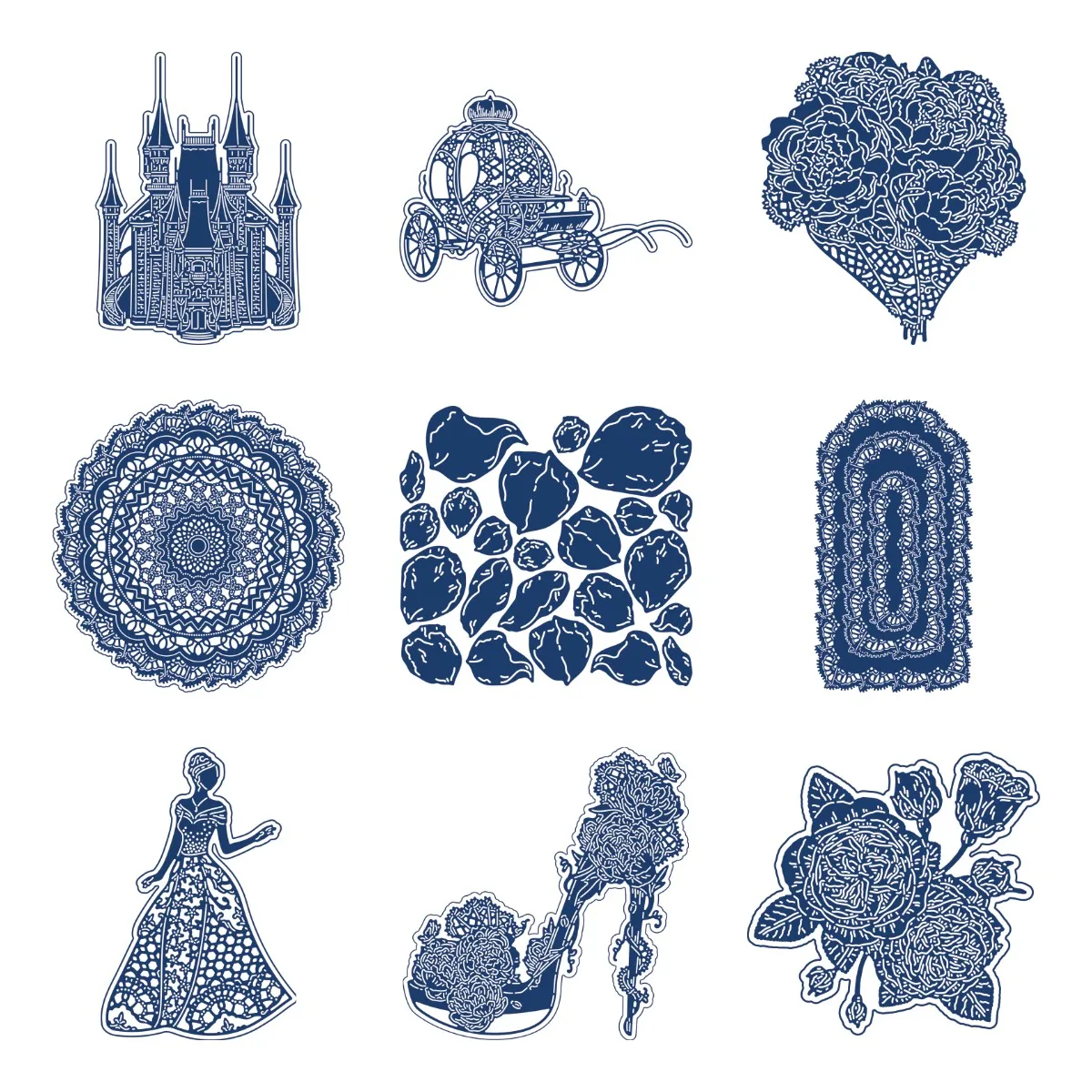 

Flower Castle Carriage Metal Cutting Die Scrapbook Embossed Paper Card Album Craft Template Cut Die Stencils New For 2022 Arrive