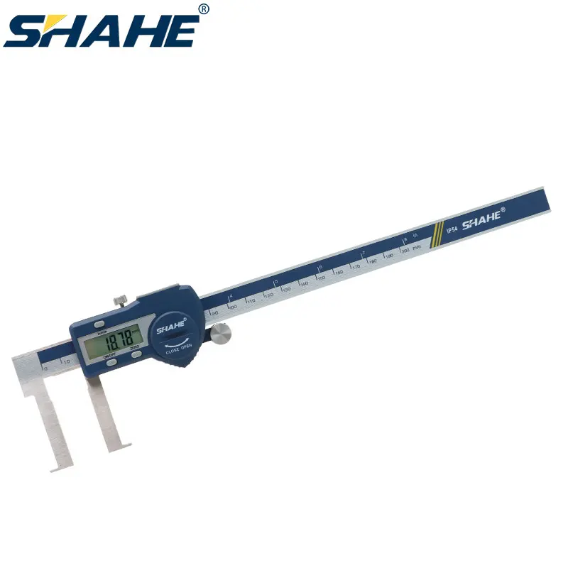 SHAHE 25-200มม.สแตนเลสสตีลภายในร่อง Caliper Electronic Digital Caliper Gauge Micrometer เครื่องมือ