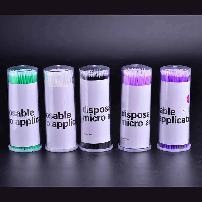 

100pcs/lot Micro Brushes Make Up Eyelash Extension Disposable Eye Lash Glue Cleaning Brushes Free Applicator Sticks Makeup Tools