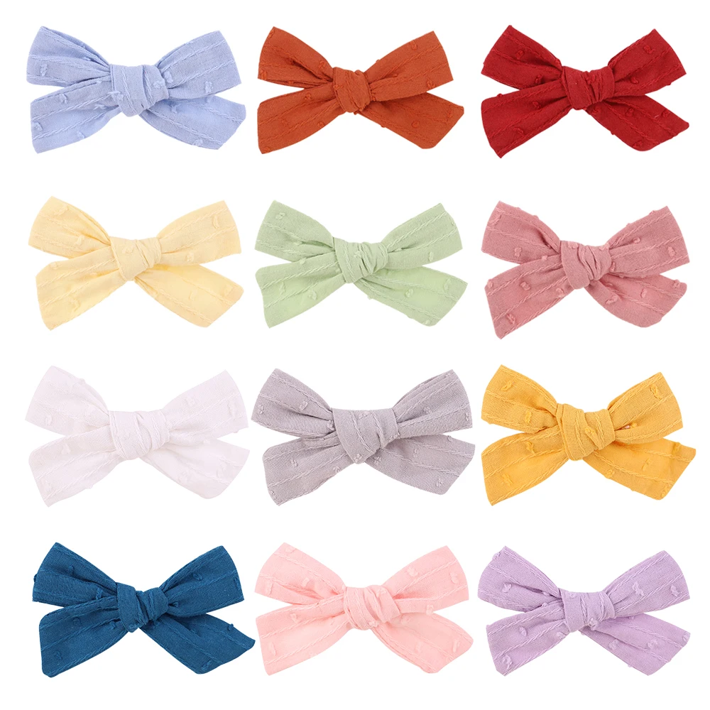 

1Pc 3.54Inch Solid Color Bows Hair Clip for Kids Girls Cotton Bowknot Hairpins Barrettes Boutique Headwear Hair Accessories