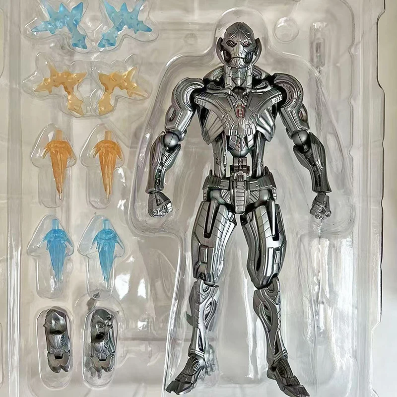 Фото В наличии: Фигурки AC Factory Ultron Action Figures Kaiyodo Amazing Yamaguchi Avengers, 17 см, коллекционная модель, подарок, игрушка №5