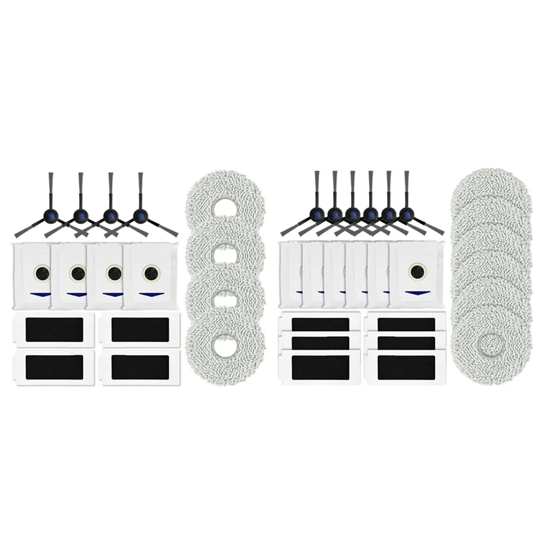 Для Ecovacs T30 Pro Omni Сменная боковая щетка HEPA-фильтр Швабра Pad Мешок для пыли Запасные