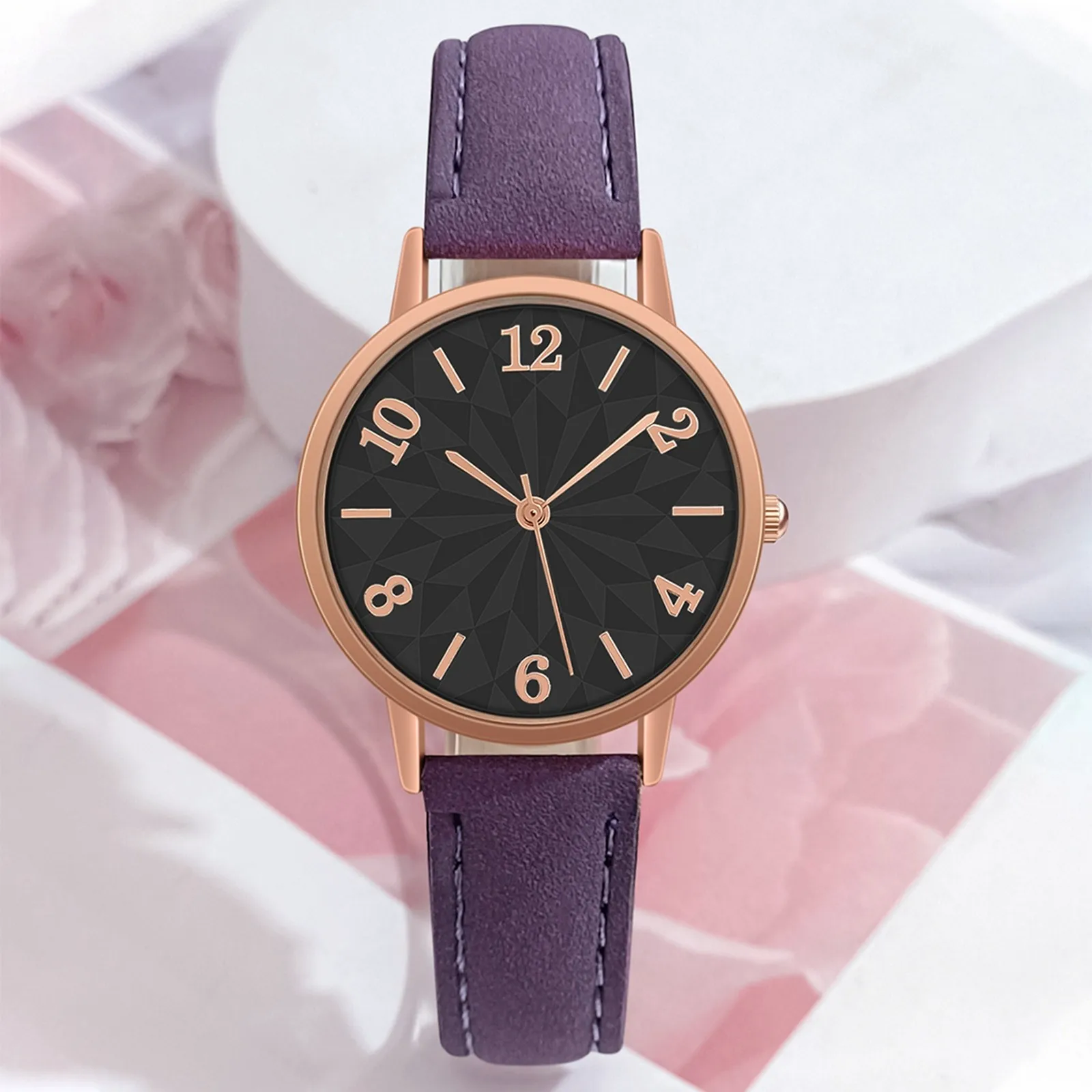 Модные женские часы легко читаемые арабские цифры простой циферблат кварцевые