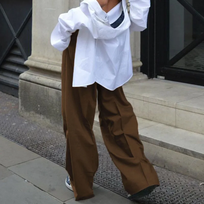 Женские повседневные свободные мешковатые брюки в стиле пэчворк с поясом