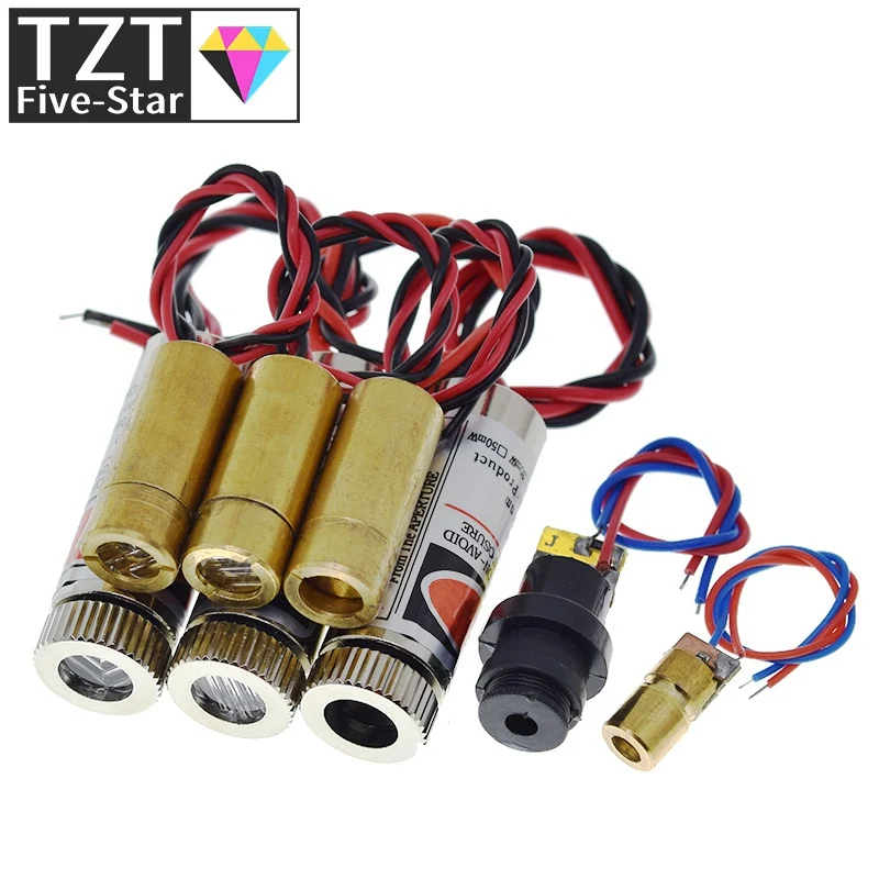 650 нм 5 мВт красная точка/линия/крест лазерный модуль стеклянная линза