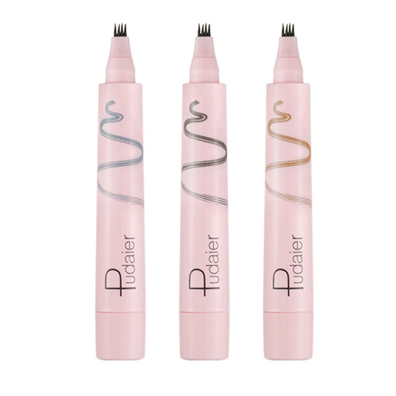 

Карандаш для бровей, жидкий карандаш для долгого макияжа бровей, натуральные эффекты для девушек, 4 наконечника