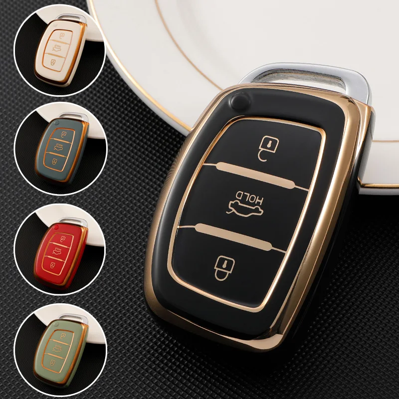 

TPU Car Key Case Cover for Hyundai Tucson Sonata Santa Fe Elantra Accent Solaris Verna Ix25 Ix35 I20 I30 I40 Protector Shell Fob