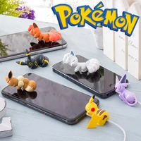anime pokemon go figure cosplay prop accessories usb protective case cable bite cute pikachu cup pet eevee dolls toy gift