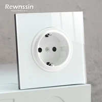 wall electrical sockets eu power outletswhite crystal glass cover single plug double triple 16amp russia spain socket