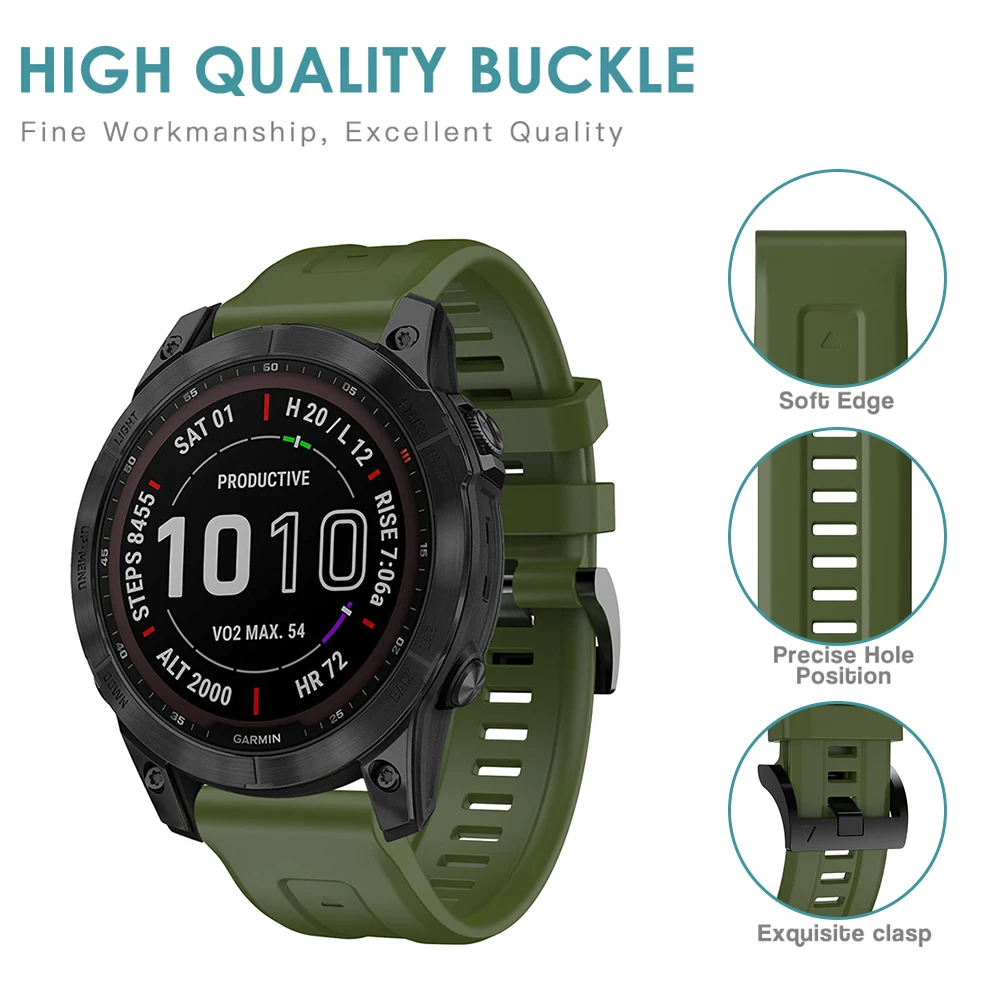 

Ремешок силиконовый для спортивных часов Garmin Fenix 7/6 Pro/ 6 Sapphire/5, 22 мм