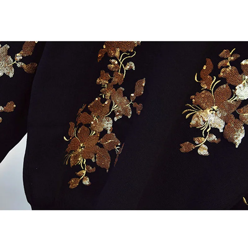 Модные комплекты из 2 предметов с блестками и цветочной вышивкой свободные