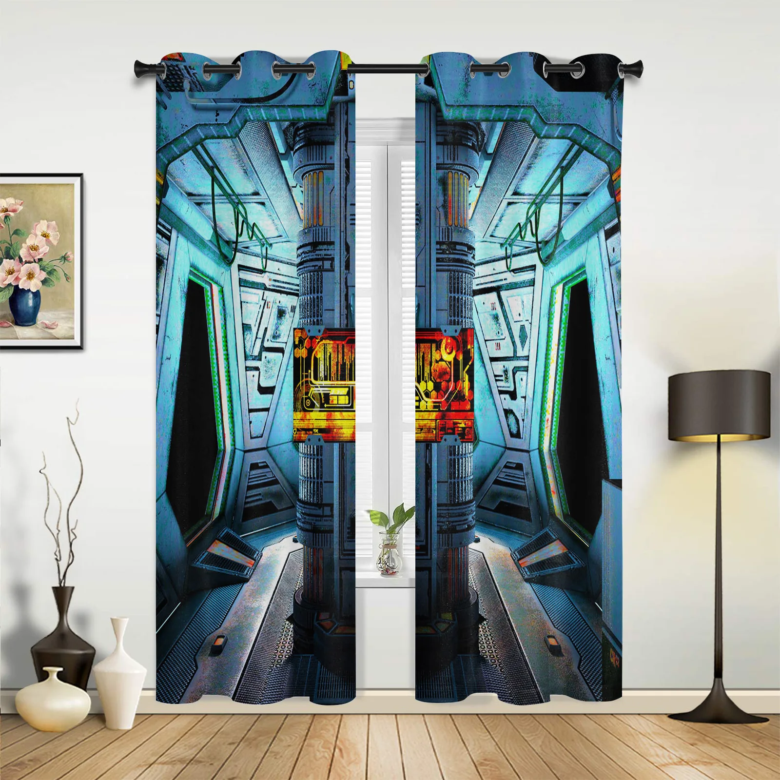 

Space Capsule Technology Curtains for Bedroom Living Room Drapes Kitchen Children's Room Window Curtain Modern Home Decor