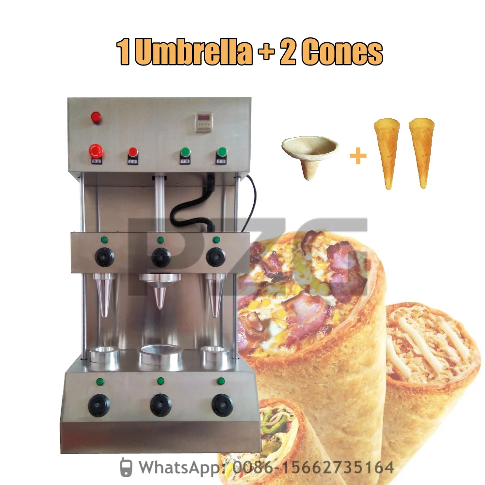 

1 Umbrella 2 Cones Pizza Cone Making Machine Bakery Equipment Pizza Cone Machine Pizza Cono And Oven