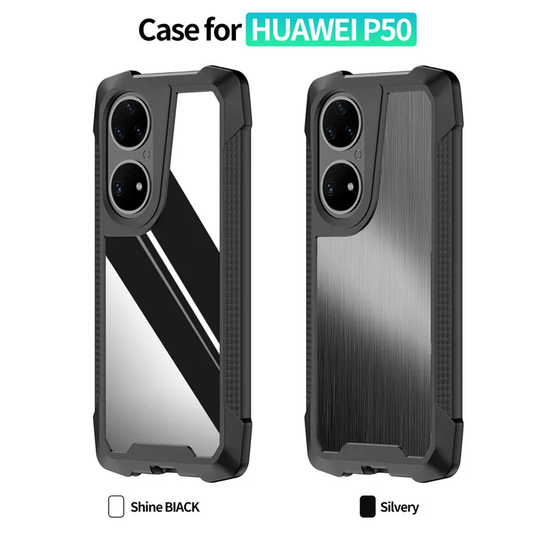 

Матовый металлический чехол для телефона Huawei P50 Pro P50, чехол из нержавеющей стали для Huawei Honor 50 Pro 50, металлический чехол с проволочным рисунко...