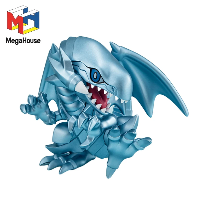 Оригинальный MegaHouse MEGATOON Yu-Gi-Oh! Фигурка белого дракона с голубыми глазами