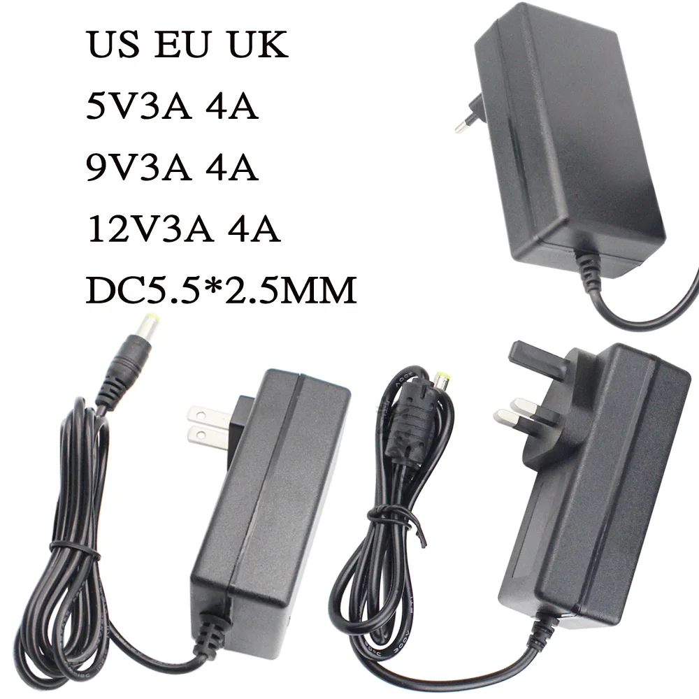 AC100V-240V input to DC5V 6V 9V 12V 2.5A 3A 4A universal power adapter LED driver switching power supply 5.5*2.5MM