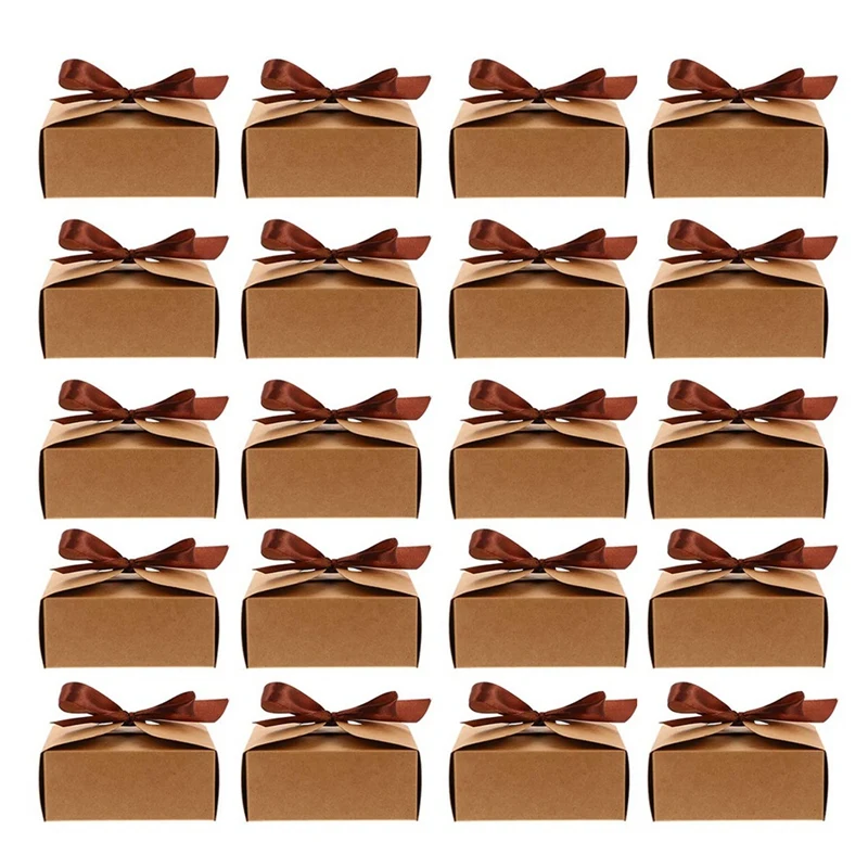

Hot 20 Pcs Kraft Paper Candy Box Wedding Gifts And Gift Boxes Chocolate Box Baking Boxes Party Accessories Band