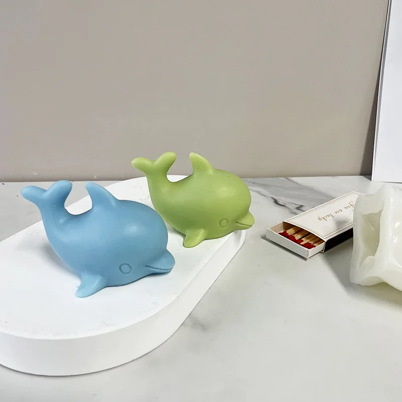 Силиконовая 3D форма в форме дельфина для украшения торта