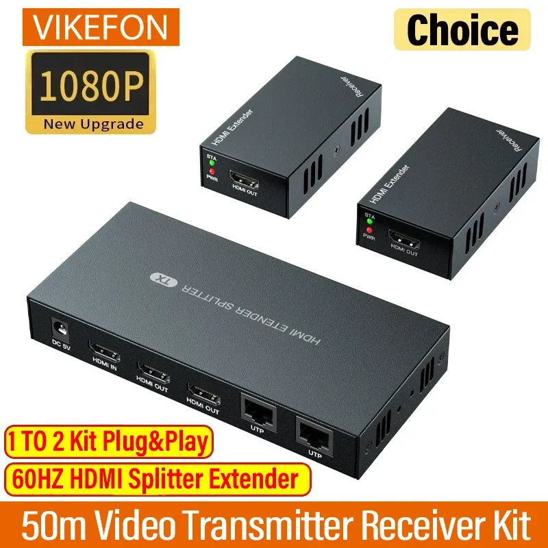 Супер качество 200 футов 1x4 HDMI-сплиттер-удлинитель 60 м UTP RJ45 Cat5e Cat6 Кабель Поддержка