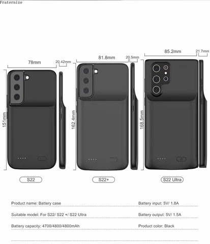 Умный чехол для аккумулятора Samsung Galaxy S22, ультраумный чехол для зарядки внешнего аккумулятора Samsung Galaxy S22 Plus, чехол с батареей