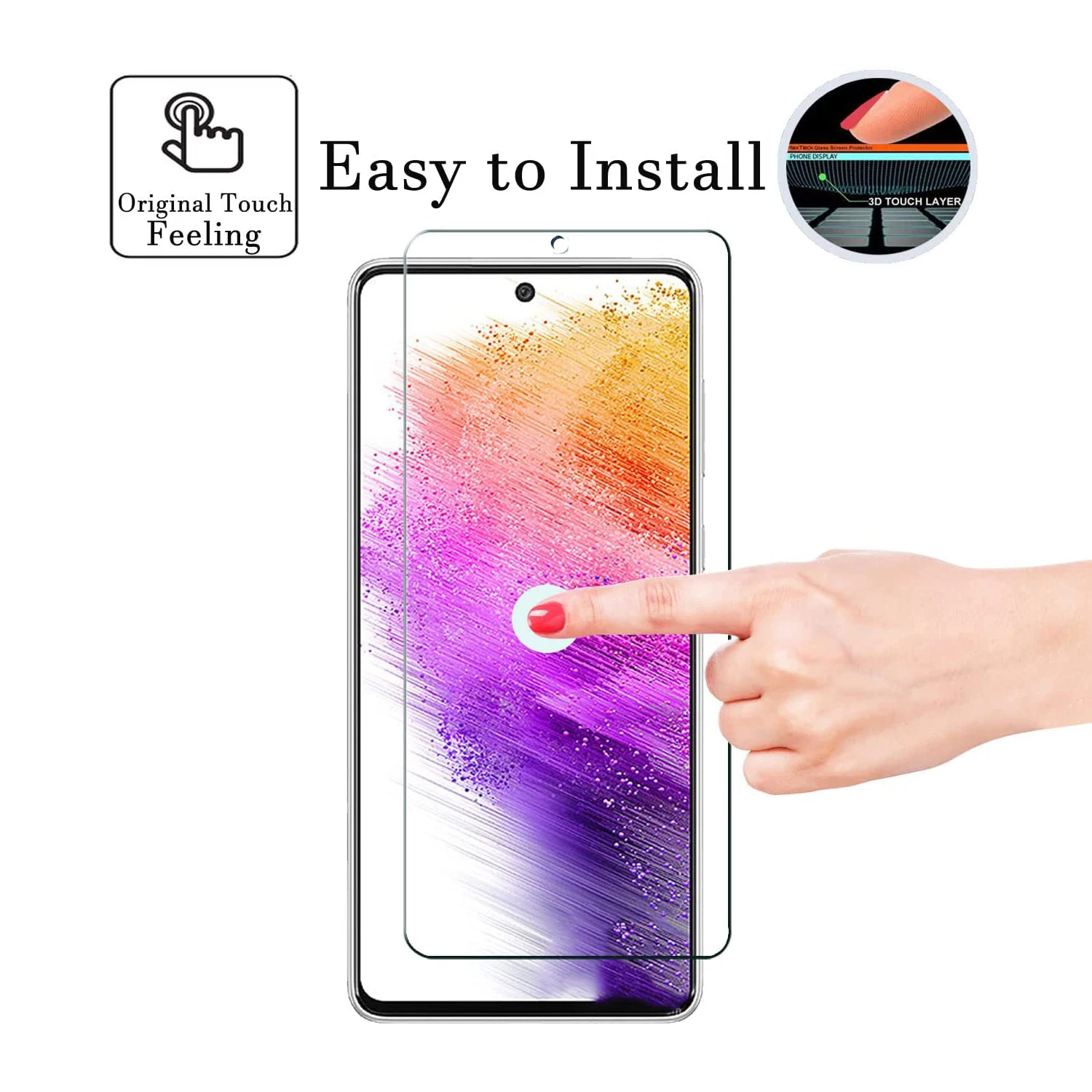 2/4Pcs Screen Protector Glass For Samsung Galaxy A72 A72-5G Tempered Glass Film
