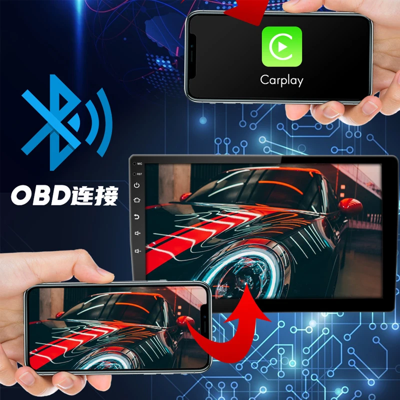 Головное устройство автомобильный стерео Мультимедийный Плеер с восьмиядерным