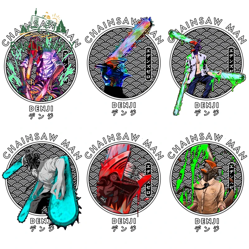 EARLFAMILY 13cm x 10.5cm Japan Anime Chainsaw Man Decal Cartoon Denji Bloody Battle Car Sticker Vinyl JDM Window Laptop Stickers - купить по