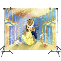 disney princess themed backdrop birthday for girls photography background baby shower birthday party background decoration