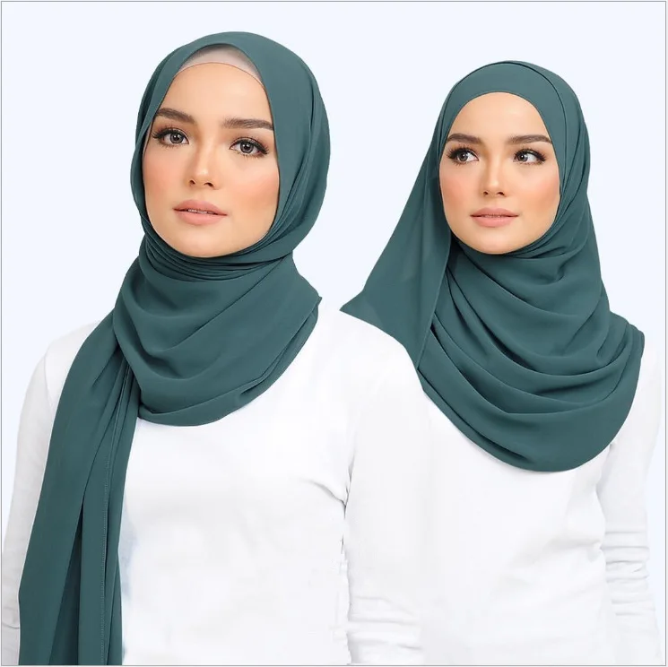 Multicolor Premium Pearl Bubble Chiffon Hijab Scarf Hijab Decoration Muslim Hijab Ladies Shawl Veil Hijab Accessories Ramadan
