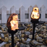 solar led outdoor waterproof yard landscape lighting decorative hedgehog garden lamp for outdoors greenhouse country house decor