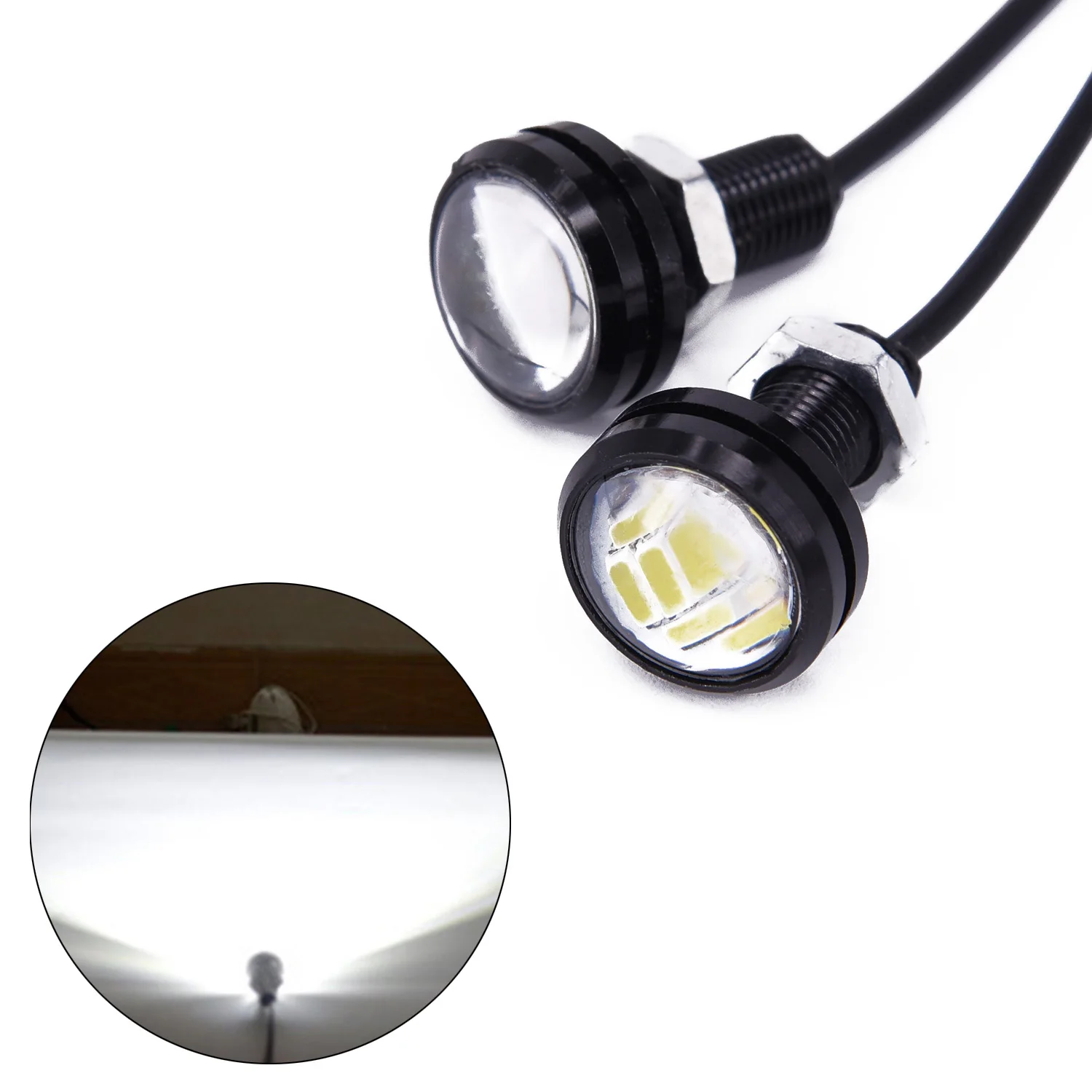 

4x Car Work Light 12V 15W LED Light Daytime Running Lights Backup Lamp Reverse Light Replacement Car Accessories