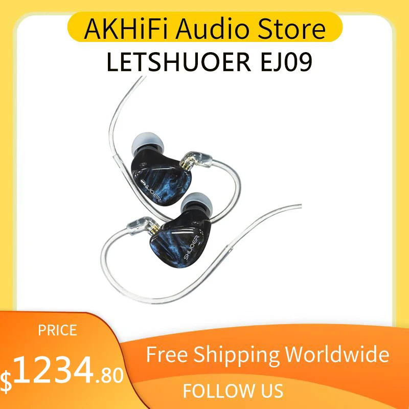 

Shuoer EJ09 | flagship 10mm dynamic electrostatic BA driver hybrid IEM headphones with monocrystalline silver / copper cable