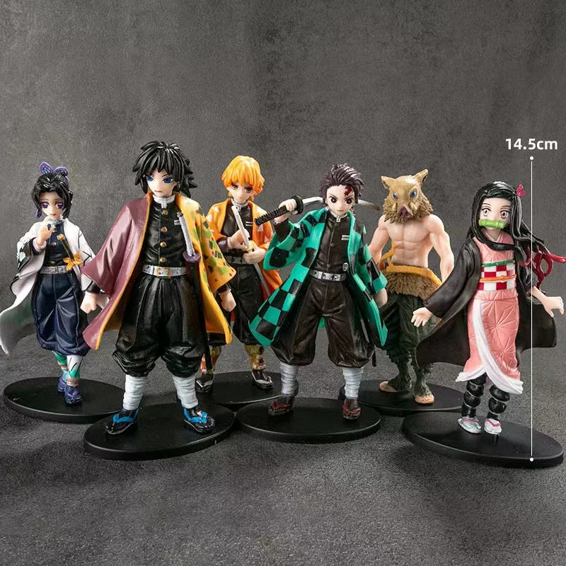 

1pc Random Anime Demon Slayer Figure Tanjirou Inosuke Giyuu Figurine PVC Action Figures Collection Model Toy for Children Gift