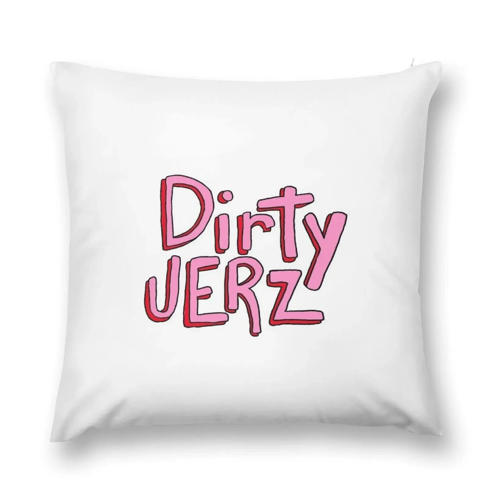 Розовая декоративная подушка Dirty Jerz