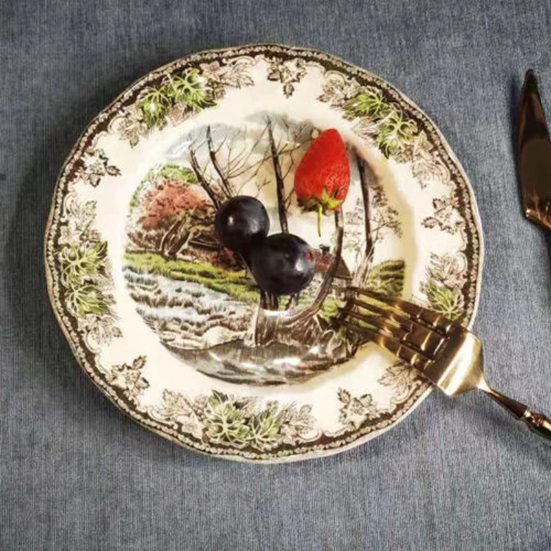 

Ceramic cake plate fruit plate dinner dessert creative