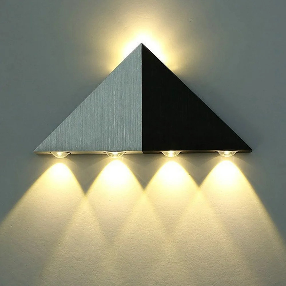 

Modern Triangle 5W LED Wall Sconce Light Fixture Indoor Hallway Up Down Wall Moun Lamp Theater Studio Restaurant Hotel Headboard