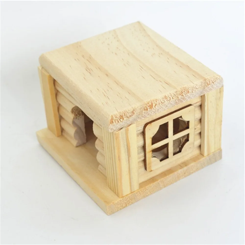 

Wooden Pet Toys, Hamster Nests, Villas, Flat Top Small Wooden Houses