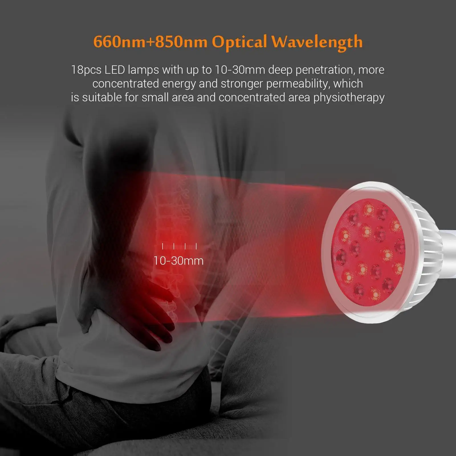 

Infrared Phototherapy Heating Lamp Pain Relief Sterilization Health Heal Massage Wound Lamp Back Body Device Care Accelerat O9D2