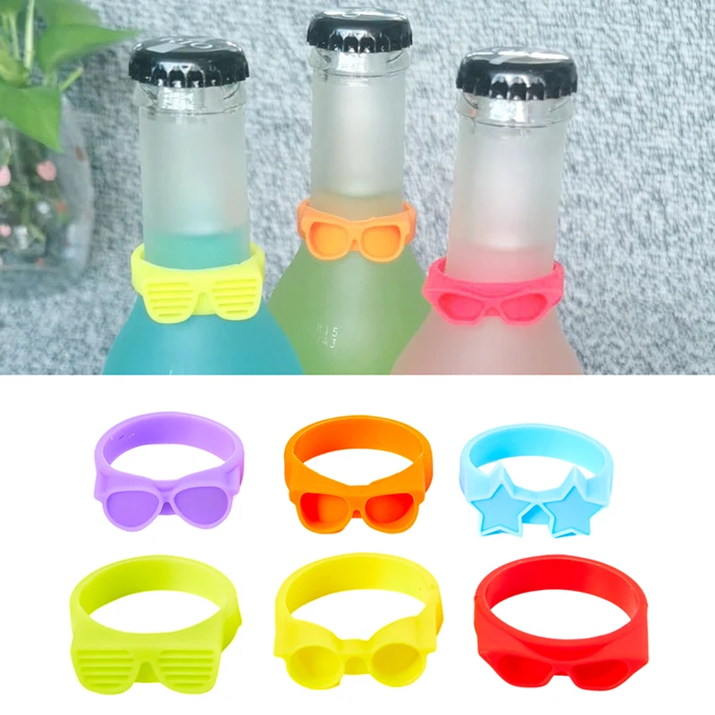 

6 шт./упаковка, силиконовые маркеры для бокалов вина