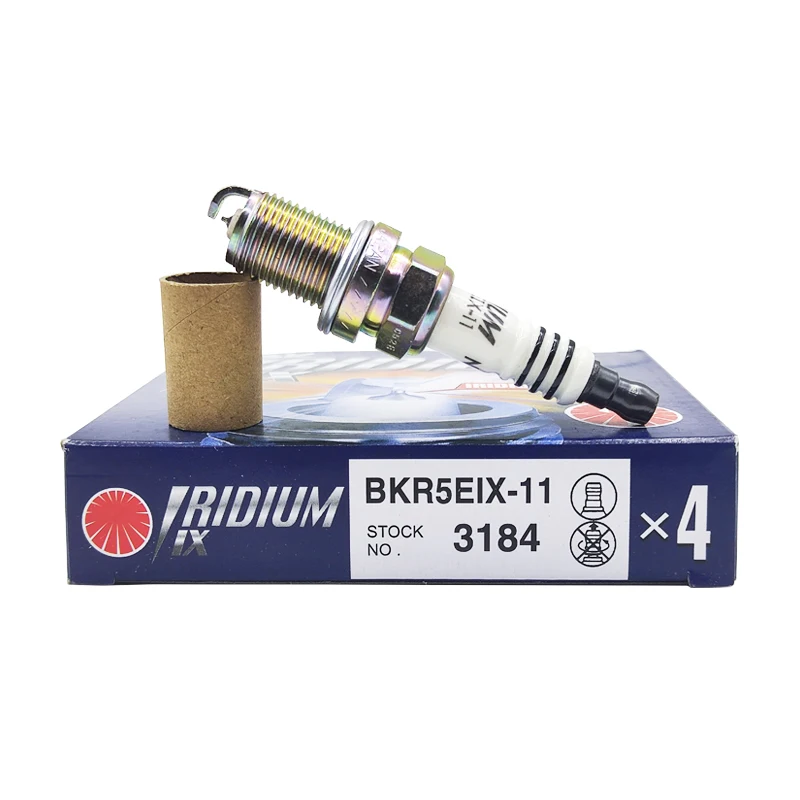 

4pcs BKR5EIX-11 3184 Iridium Spark Plug For Toyota Hyundai Kia Chevrolet Nissan Suzuki Mazda Acura BKR5EIX11-3184