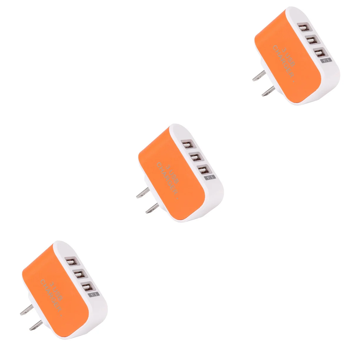 

3pcs Universal USB Ports Outlet Wall AC Adapter 3.1A Plug With For iPhone 7/ 6s/