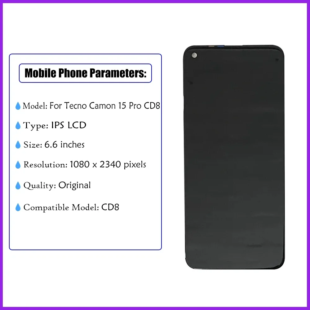 ЖК-дисплей для Infinxi Tecno Camon 15 primeier