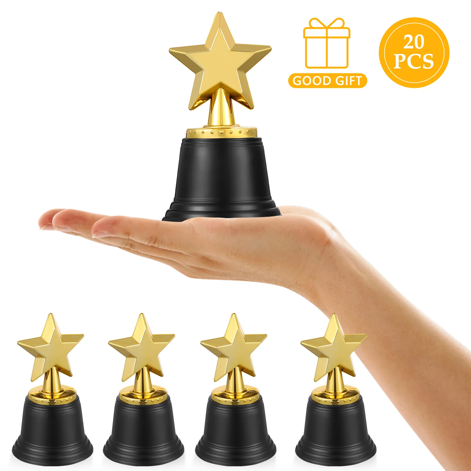 20 Pcs Trophy Kids Award The Medal Mini Five-point Star Party Plastic Model Child