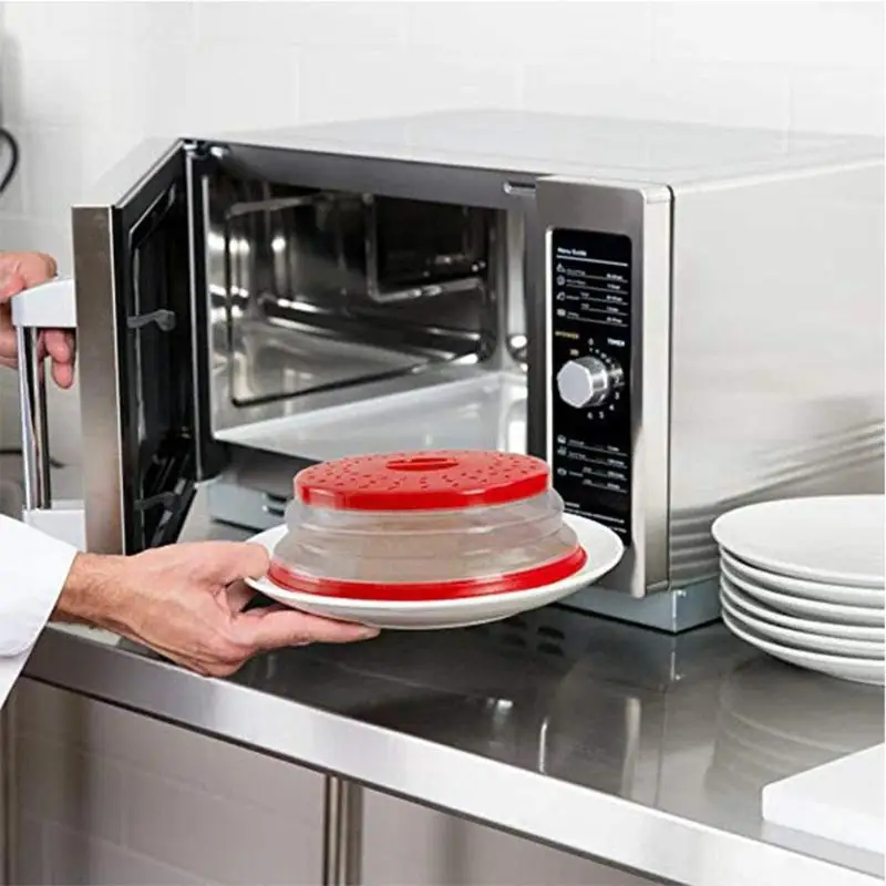 

Collapsible Microwave Cover Lid Folding Silicone Microwave Plate Cover Colander Strainer for Fruit Vegetables 10.5 inch
