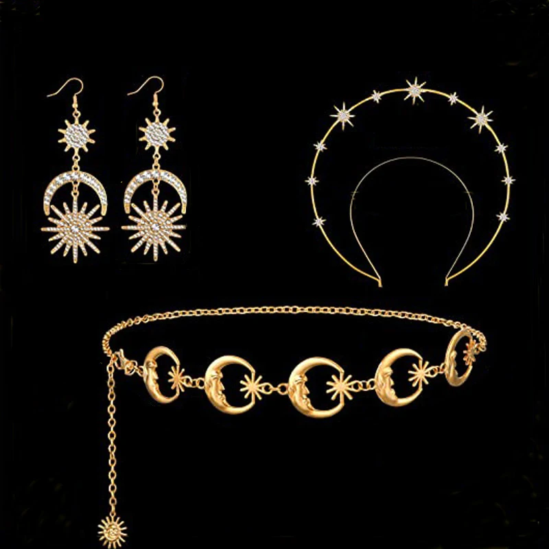 

3 шт., серьги-подвески в виде короны ореола для женщин