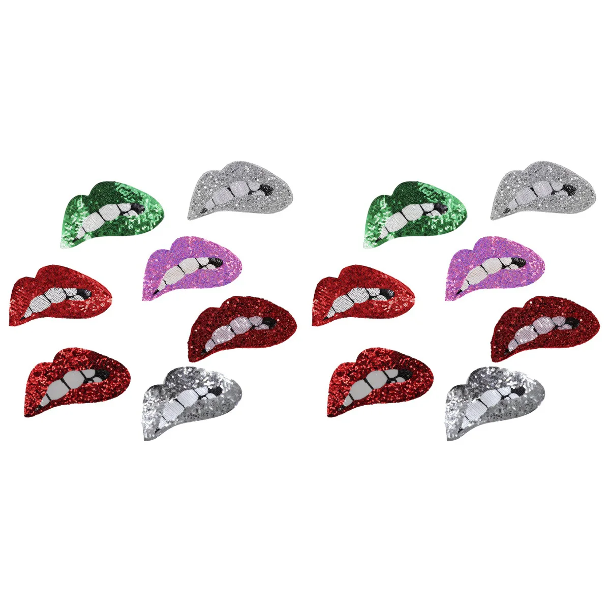 

Applique Sewingdiy Appliques Embroidery Patch Stickers Designs Mouth Glitter Lip Clothes Accessories Lothes Badge Cloth Sequins