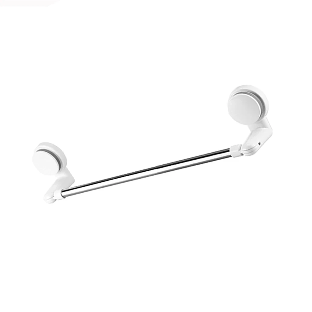 

Suction Cup Towel Bar Punch-free Storage Rack Polished Surface Removable Hand Towel Holder Bathroom Kitchen Door