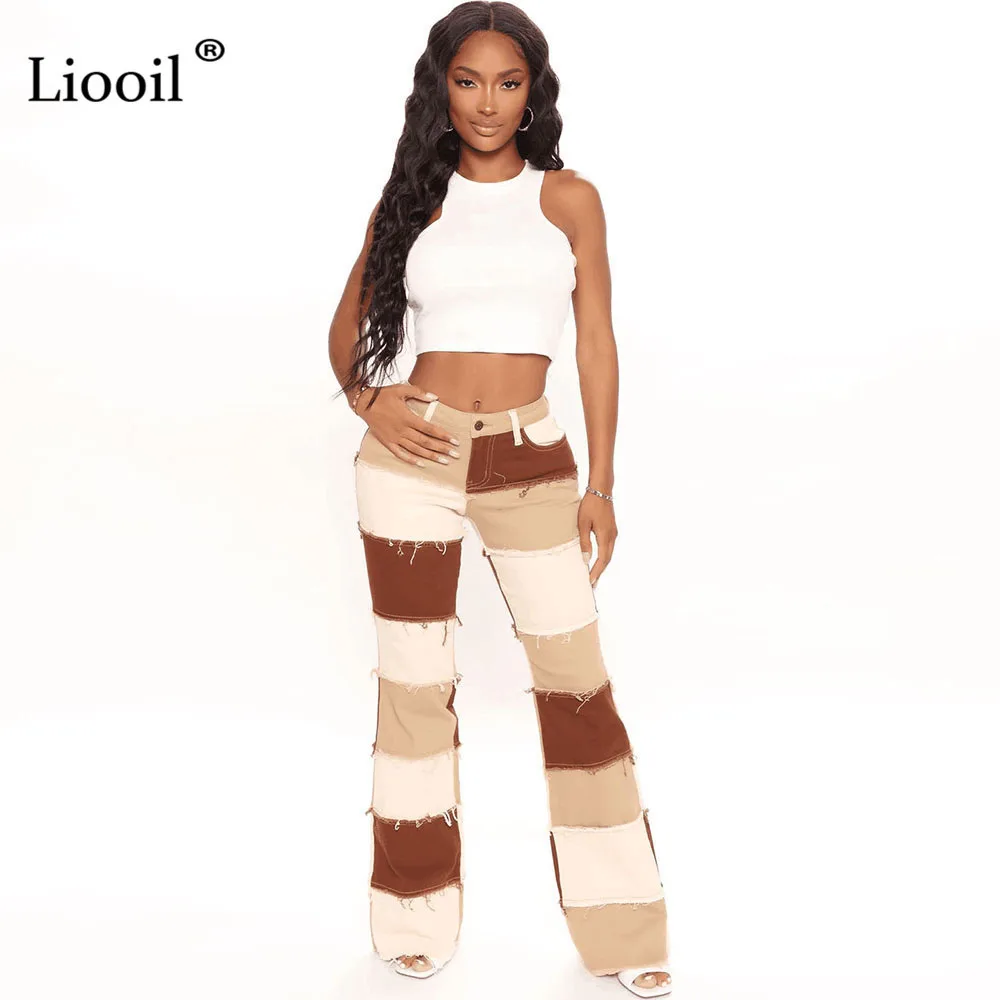 Джинсы-бойфренды женские с завышенной талией и колокольчиками |